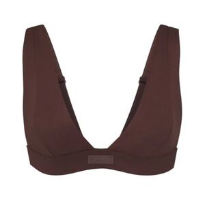 NWT Swim plunge bikini top - cocoa